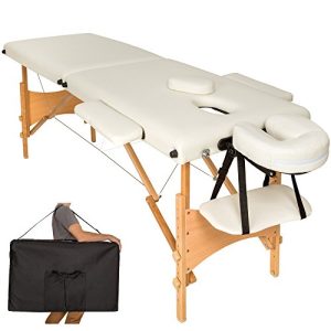 Table de massage tectake 2 zones, pliable, table de massage portable