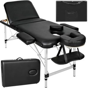 Lettino da massaggio tectake ® 3 zone, lettino da massaggio, pieghevole