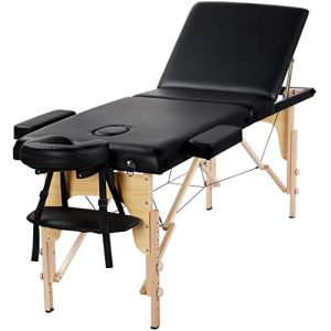Table de massage Yaheetech Table de massage portable 3 zones