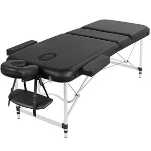 Mesa de massagem Yaheetech Mobile cama de massagem de 3 zonas 70cm