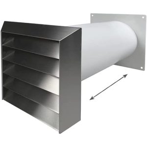 Caixa de parede easytec ® em aço inoxidável Ø 150 mm com tubo telescópico