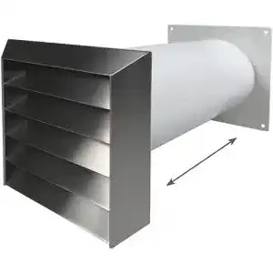 Mauerkasten easytec edelstahl o 150 mm mit teleskoprohr