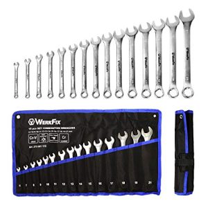 Open-end wrench S&R WerkFix ring set 15 pieces. 6-21mm, CrV steel
