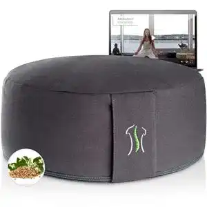 Meditationskissen backlaxx yogakissen mit buchweizenfuellung