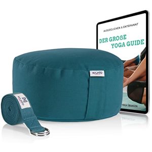 Meditační polštář NAJATO Sports, s popruhem na jógu a e-knihou