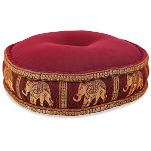 Meditation cushion UPMSX livasia with Thai silk, with kapok