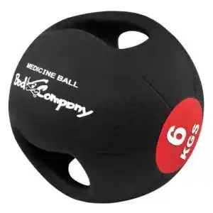 Medizinball bad company pro grip fitnessball mit doppelgriff