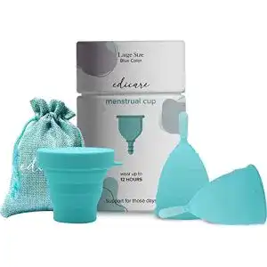 Menstruationstasse edicare menstrual cup enthaelt zwei tassen