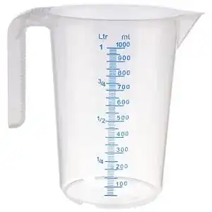 Messbecher aps 1 liter o 12 x h 165 cm kunststoffbecher