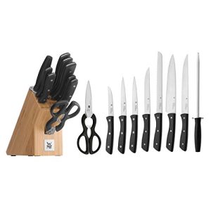 Bloco de facas WMF com conjunto de facas 10 peças, conjunto de facas de cozinha