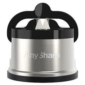 Messerschärfer AnySharp Pro (Metall) mit Saugnapf, gebürstet