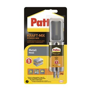 Metalllim Pattex Kraft-Mix Metal, härdar till en metallfärg
