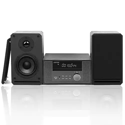 LONPOO Microanlage mit CD-Player und 100W RMS Leistung