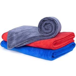 Microfiber towel cosey, pack of 3, fluffy, size L