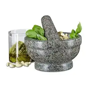 Moerser relaxdays granit mit stoessel 17 cm durchmesser robust