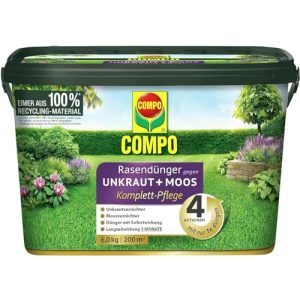 Moss Killer Compo fertilizante para césped contra musgo y malas hierbas