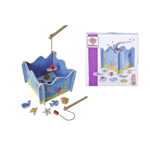 Brinquedo de habilidades motoras Eichhorn 100002089 Jogo de pesca com duas varas de pesca