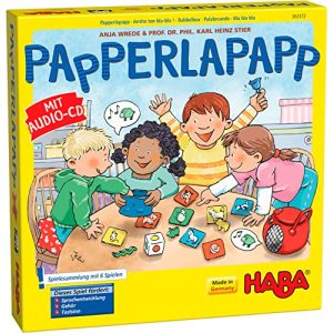 Brinquedo de habilidades motoras HABA 302372 Papperlapapp coleção de jogos educativos