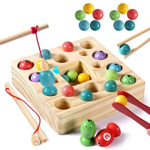 Brinquedo de habilidades motoras Symiu, jogo de pesca Montessori para maiores de 3 anos