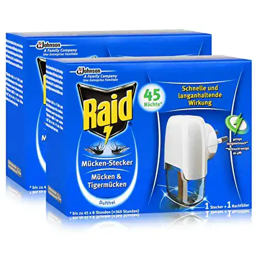 Mückenstecker von Raid mit Nachfüller für effektive Mückenabwehr