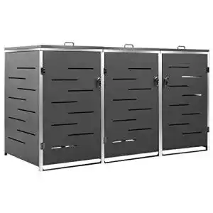 Muelltonnenbox hommdiy fuer 3 tonnen 207x775x115 cm