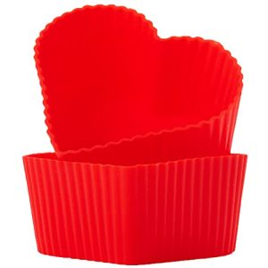 Stampo per muffin in silicone GOURMEO ® 25 pirottini per muffin a forma di cuore