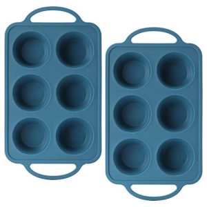 Muffin mold silicone iheyfill 2 pieces muffin mold made of silicone