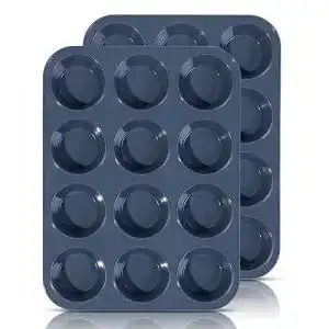 Muffinform silikon super kitchen 2 stueck grosse muffinform