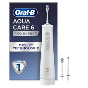Oral irrigator Oral-B AquaCare 6 trådlös, 3 ersättningsmunstycken
