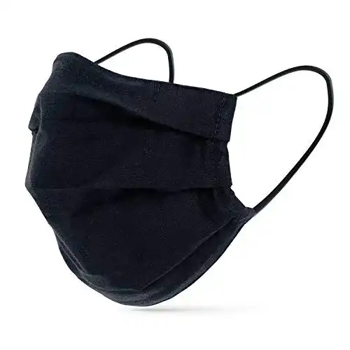 Schwarze Gesichtsmaske mit Tanzmuster und Nasenbügel