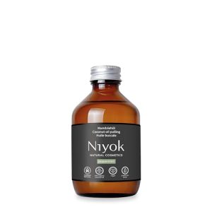 Mundtrækkende olie Niyok ® lavet af økologisk kokosolie "pebermynte" (200 ml)