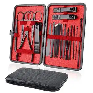 Nageletui uraqt manikuere set 18 teilig pedikuere nagelknipser