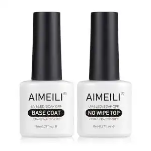Nagelüberlack Aimeili UV LED Gellack mit Base und No Wipe