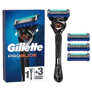 Gillette ProGlide våt barberhøvel for menn, barberhøvel + 4 barberblader