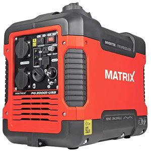 Nødgenerator MATRIX benzin støjsvag 2000 watt inverter