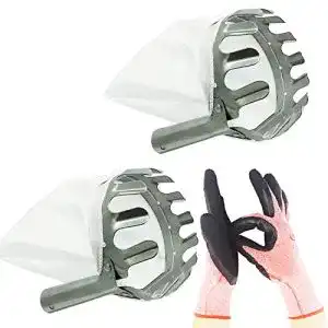 Obstpfluecker tihood korb mit 1 paar gartenhandschuhen