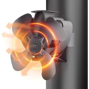Ventilador de estufa Drcokars ventilador de chimenea magnético, silencioso