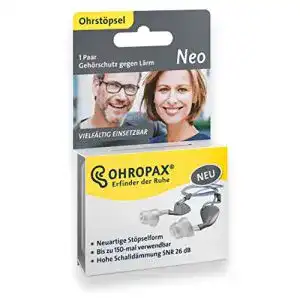 Ohrstoepsel ohropax neo in neuartiger stoepselform