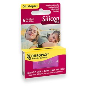 Zatyczki do uszu OHROPAX Silicon PINK 1×6 sztuk – wielokrotnego użytku