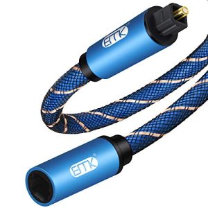 Optický kabel EMK nylonový pletený samec-zásuvka