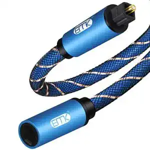 Optisches kabel emk nylon geflochten stecker zu buchse