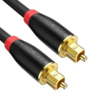 Kabel optyczny SYNCWIRE cyfrowy kabel audio Toslink, pozłacany
