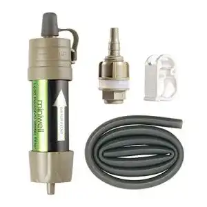 Outdoor wasserfilter miniwell mini mit eimerbefestigung