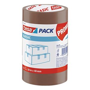 Paketklebeband tesa Basic Pack Verpackungsklebeband, 3 Stück