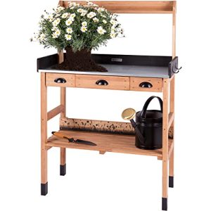 Mesa para plantas WONDERMAKE ® em cerejeira com gavetas