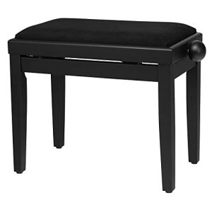 Piano bench Classic Cantabile matt black, height adjustable