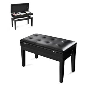 Panca per pianoforte COSTWAY sgabello per pianoforte regolabile in altezza, panca per pianoforte