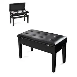 Pianobank costway klavierhocker hoehenverstellbar klavierbank