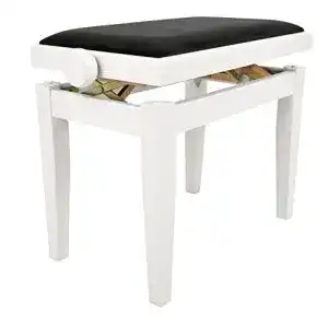 Pianobank navarrez klavierbank elegance weiss matt
