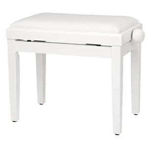Piano bench Steinmayer matt white, height adjustable from 47-56cm